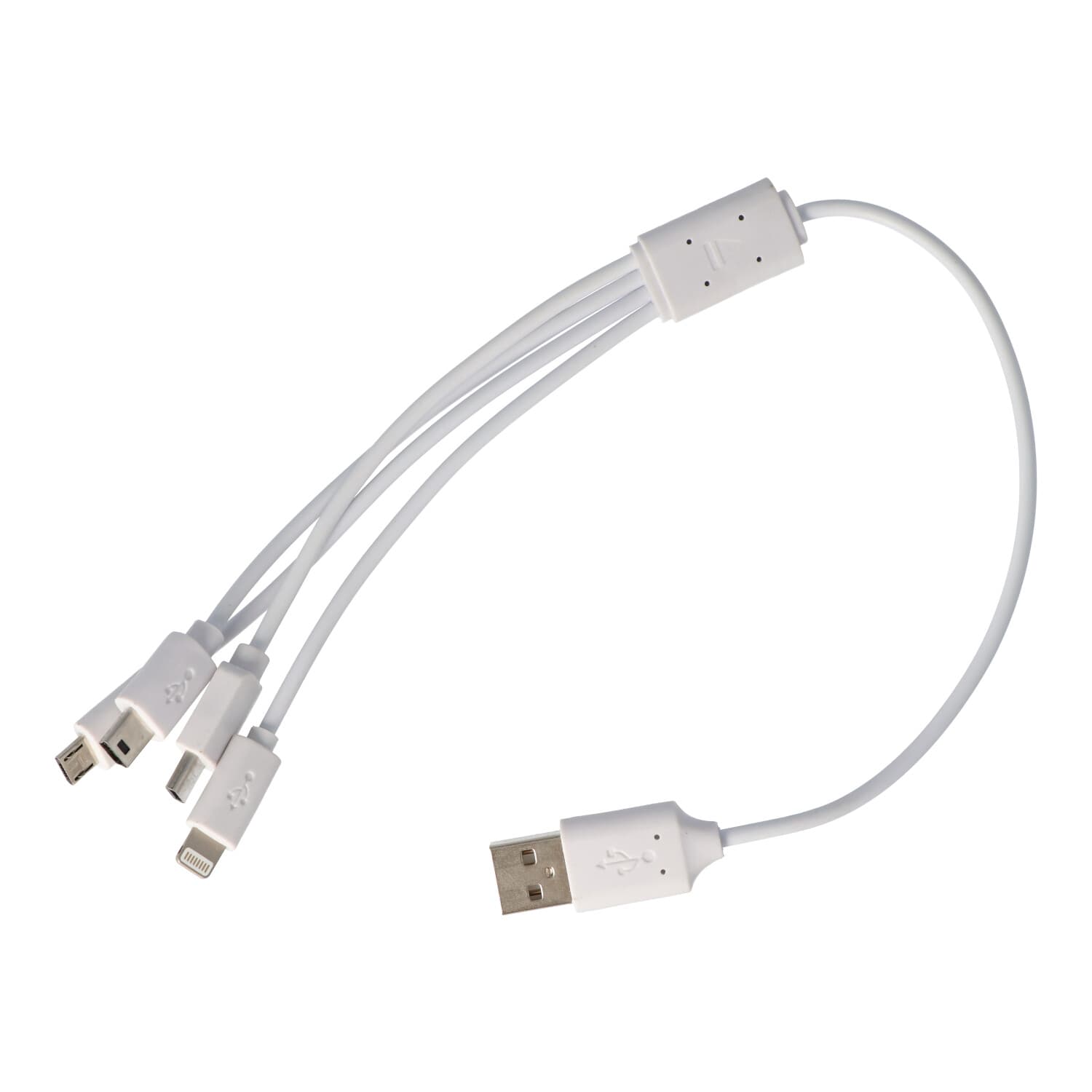 Câble de charge USB 4 en 1 adapté aux ports USB-C, Mini-USB, Micro-USB et 8 broches